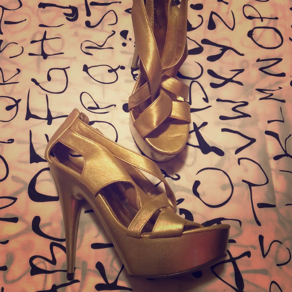 Gold Platform Sandals